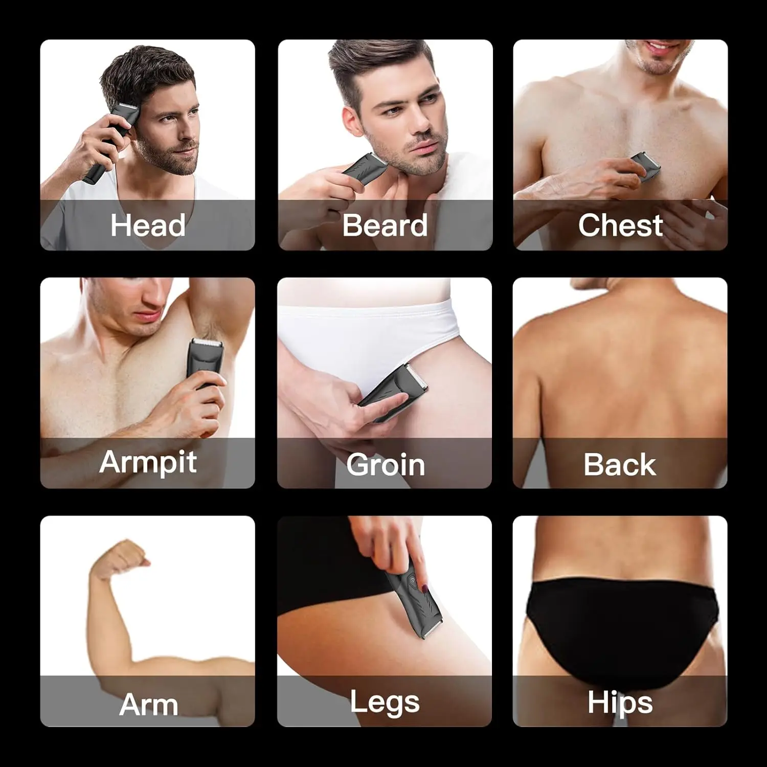 Kemei Groin Body Hair Trimmer Men Women Face Beard Trimer Rechargeable Pubic Ball Shaver Electric Body Groomer Showerproof