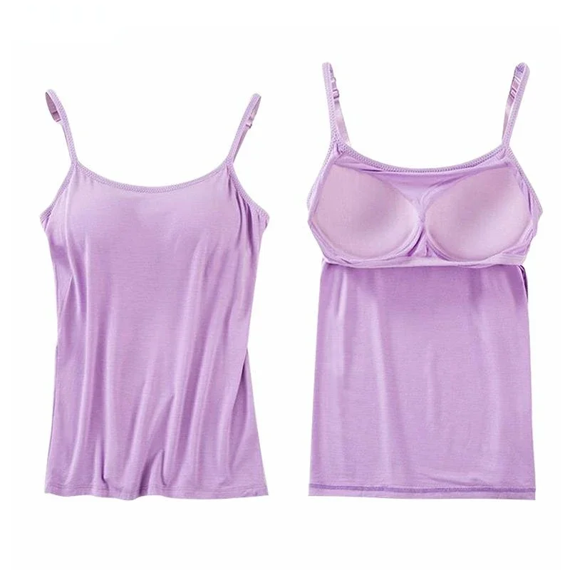 spaghetti strap with built in bra