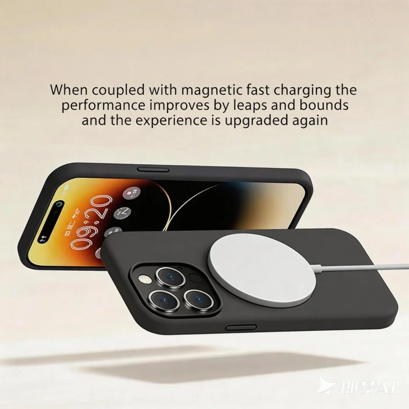 Luxury For Magsafe Wireless Charge Case For Apple iPhone 17 15 12 14 13 16 Pro Max Liquid Silicone Shockproof Protective Cases 4