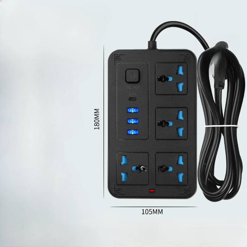 توصيلة كهرباء مع منافذ USB