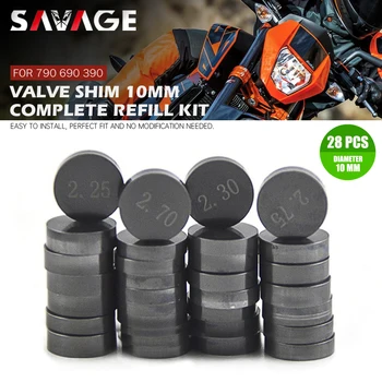 690 SMC DUKE Enduro/R 790 950 ADV RC 390 DUKE 990 1190 1290 오토바이 엔진 부품 밸브 개스킷, 10mm 밸브 심 키트, 28 개