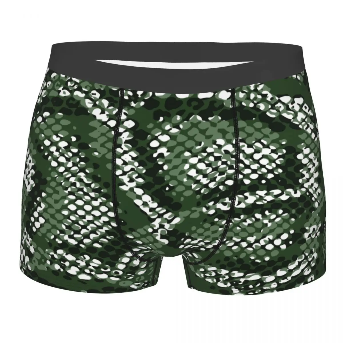 

Мужские боксеры, сексуальное нижнее белье, мягкие длинные шорты-боксеры с зеленым змеиным рисунком