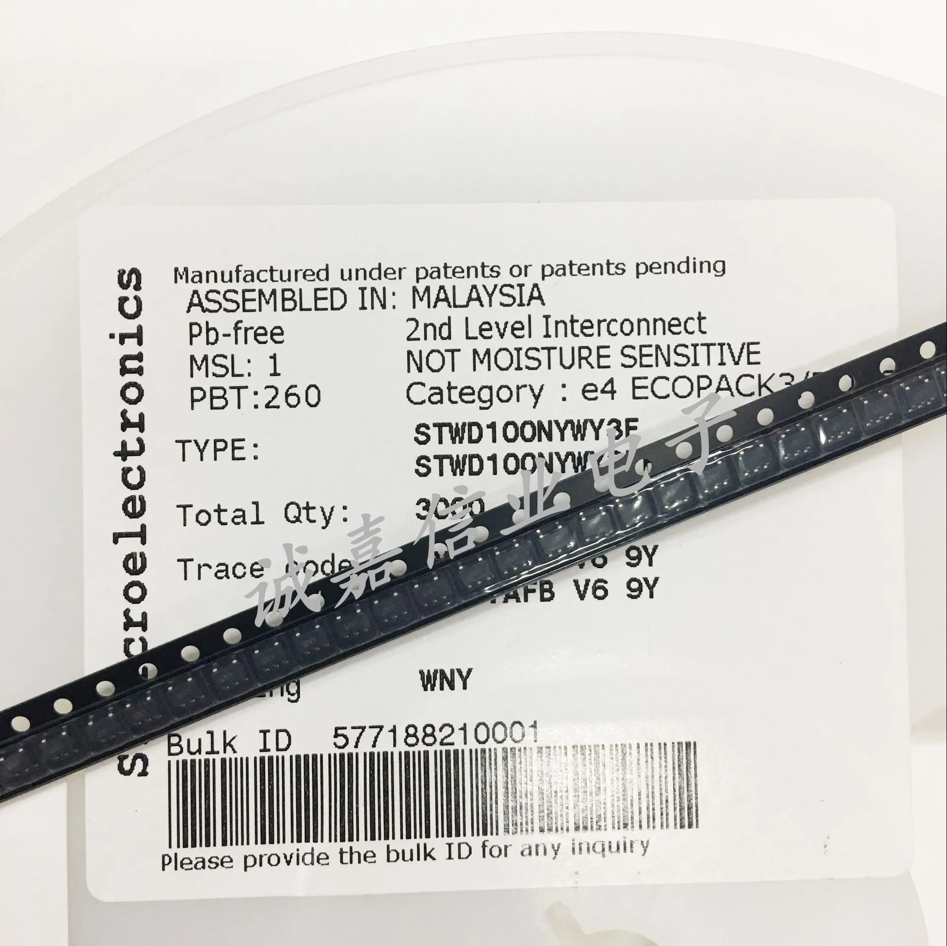 Рисунок 2 - STWD100NYWY3F SOT-23-5 маркировка;