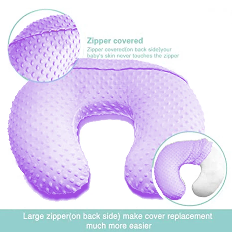 Baby Nursing Pillow Cover Coral Velvet Soft Non-slip Skin-friendly Multi-functional Breastfeeding Anti-vomiting Pillow Cover