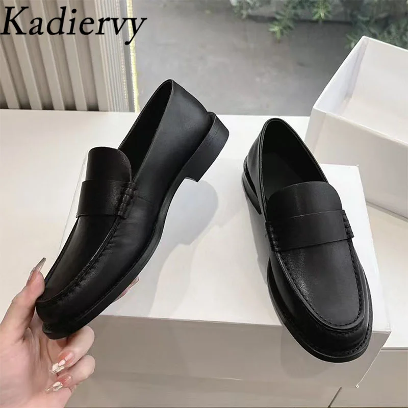 Suede Leather Loafers Women Round Toe Slip-on Walk Shoes Lady Daily Lightweight Office Commuting Flat Shoes Woman Zapatos Mujer 4