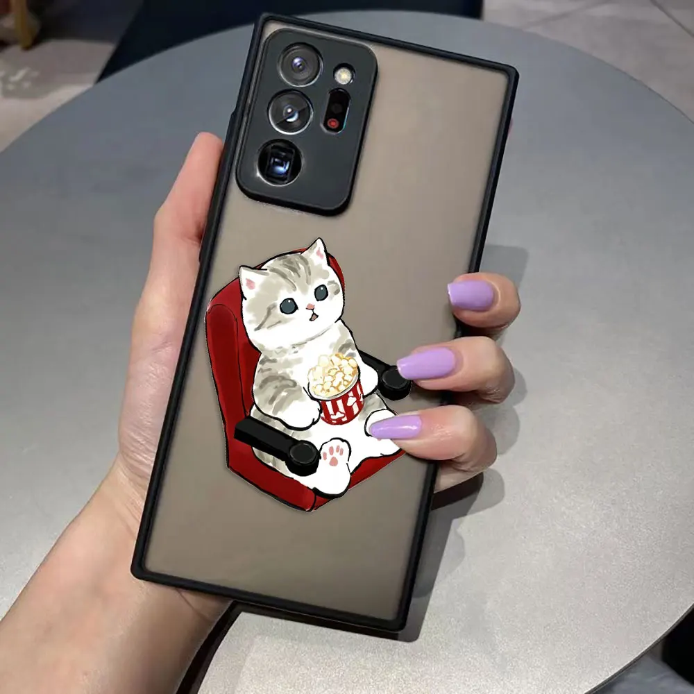 thumbnail image 1 of Funda para Samsung Galaxy NOTA 20 10 9 8 A13 A12 A10 A11 7 A04E A04 A03S A02 A03 5G ULTRA Plus funda con ilustración de dibujos animados de gato lindo, 1 of 5