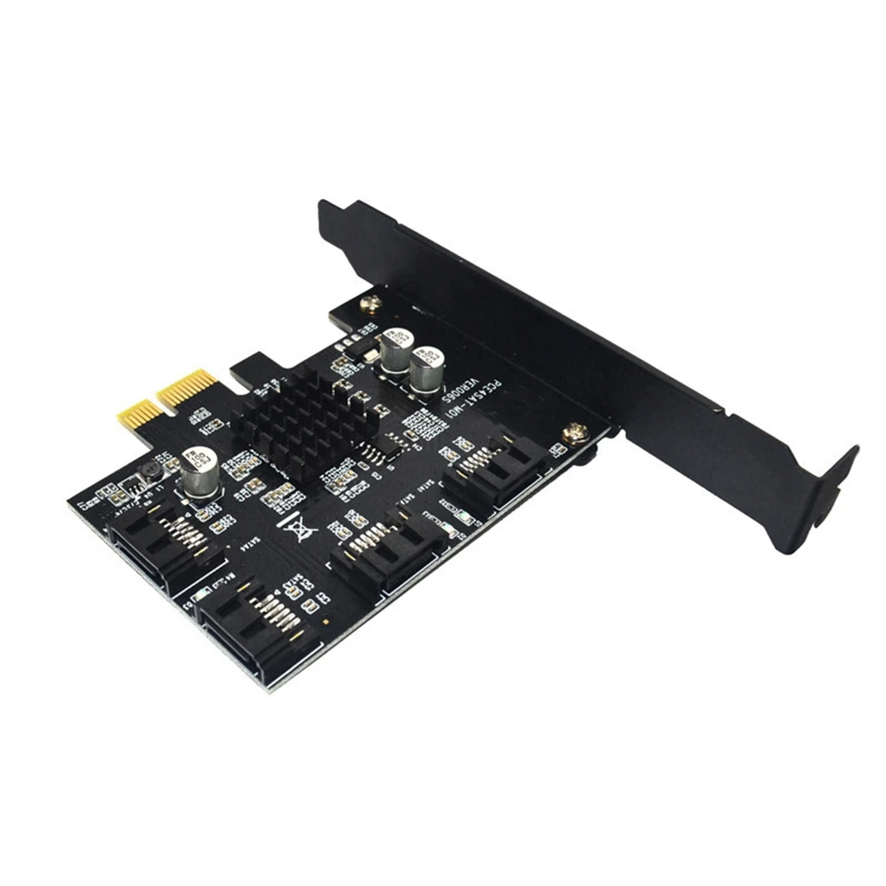 PCI-E to Sata3.0 컨트롤러 확장 카드, 4 포트, 6G 라이저 카드 확장, IPFS 하드 드라이브, 88SE9215 마이닝 카드
