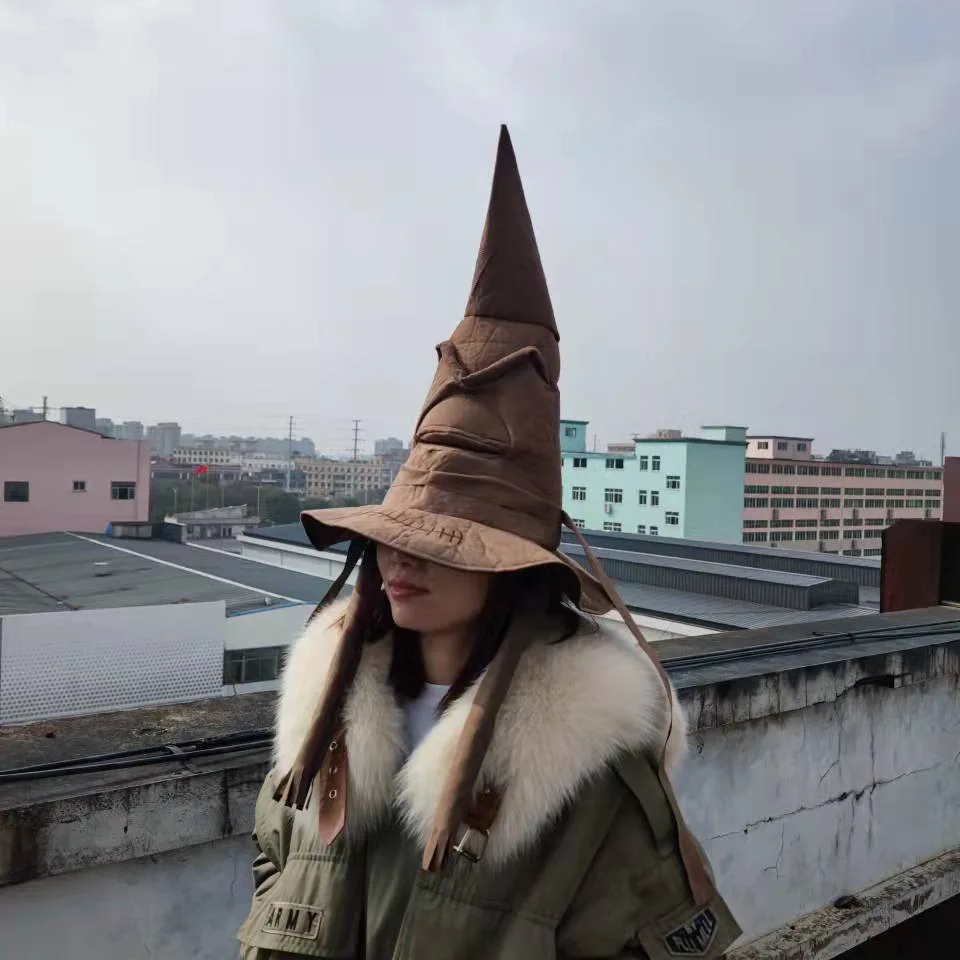 Witch Wizard Hats For Women Men Vintage Potters Periphery Sorting Hat Halloween Party Props Dress Up Caps Boy Cosplay Accessorie