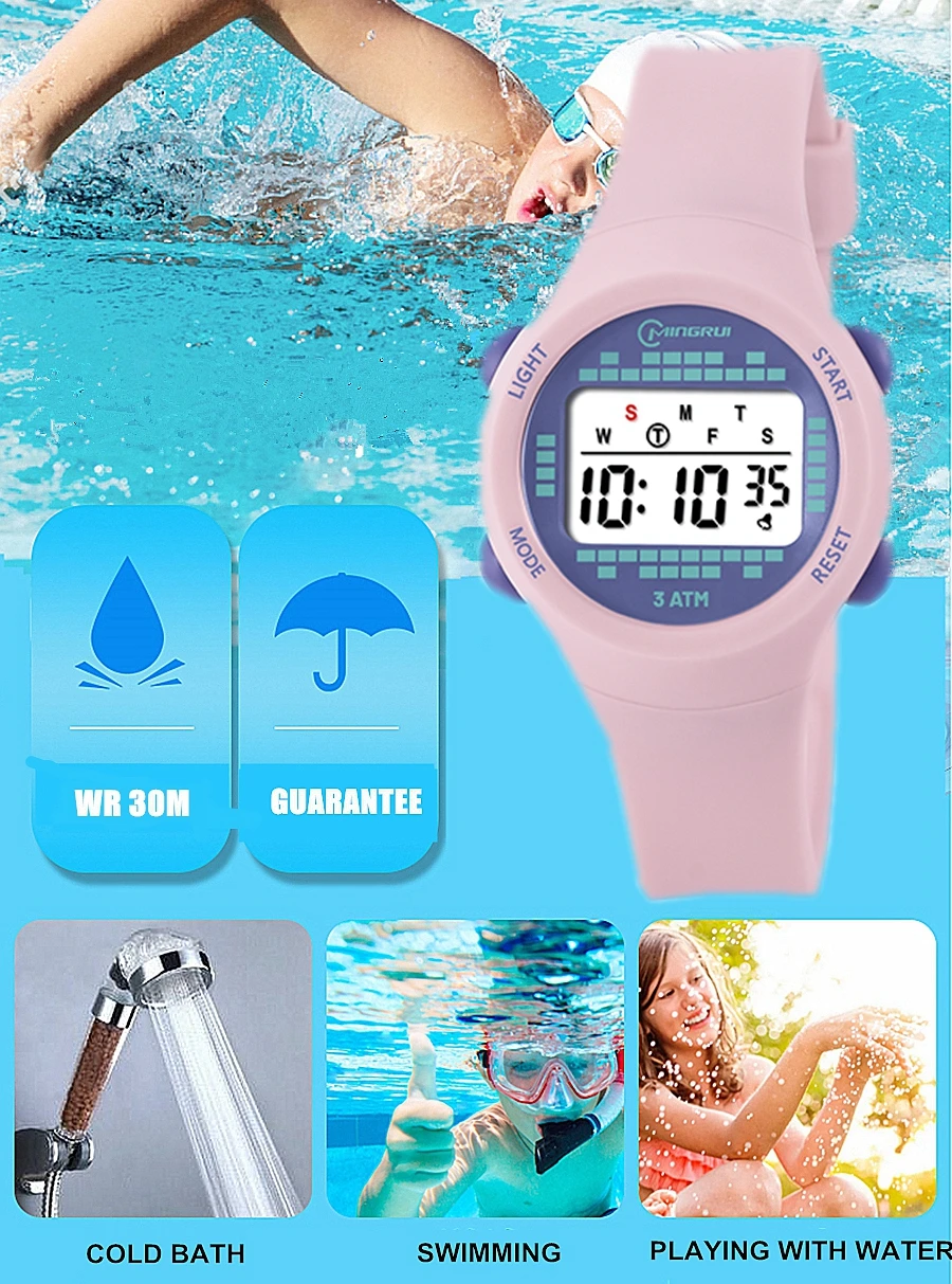 Kids Sport Watches Alarm Stopwatch Children Digital Watch For Boys Girls 30M Waterproof Military Student Electronic Wristwatch 2