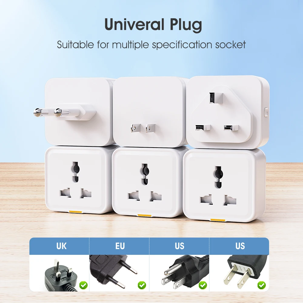 Universal Smart WiFi Plug with Overcharge Protection and Power Monitoring
