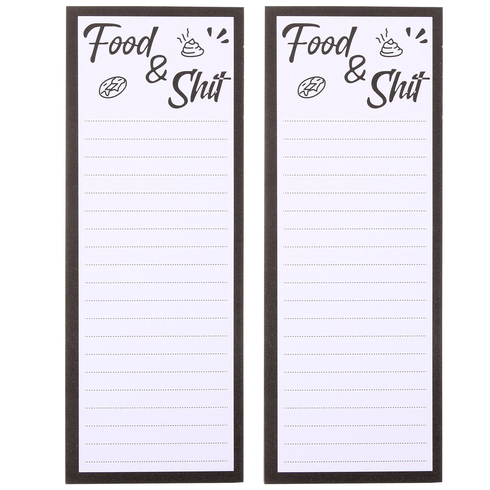 2 Pcs Grocery List Fridge Notebook Magnetic Notepad Groceries Pads Refrigerator Paper Shopping The Office