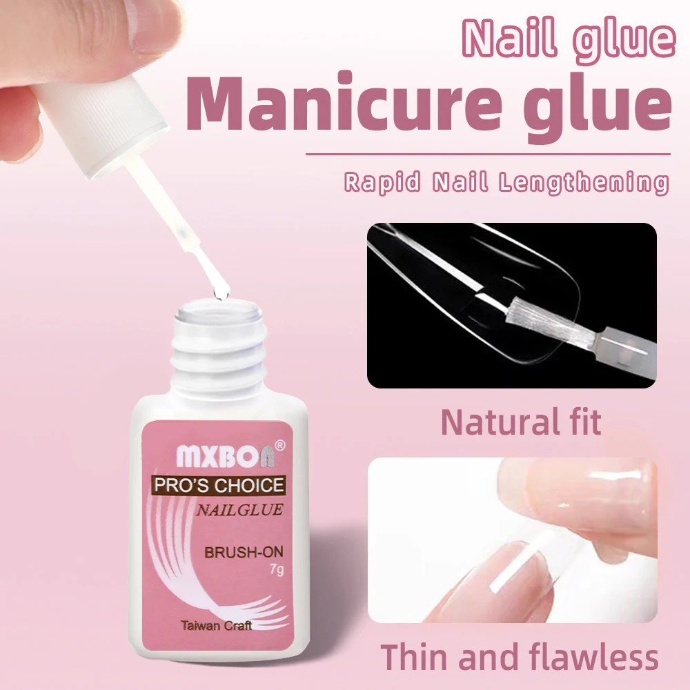 7g/1Bottle Fast Drying Nail Gule With Brush For False Nails Acrylic Fake Nails&Rhinestone Strong Adhesive Glue Manicure Tools #& 3