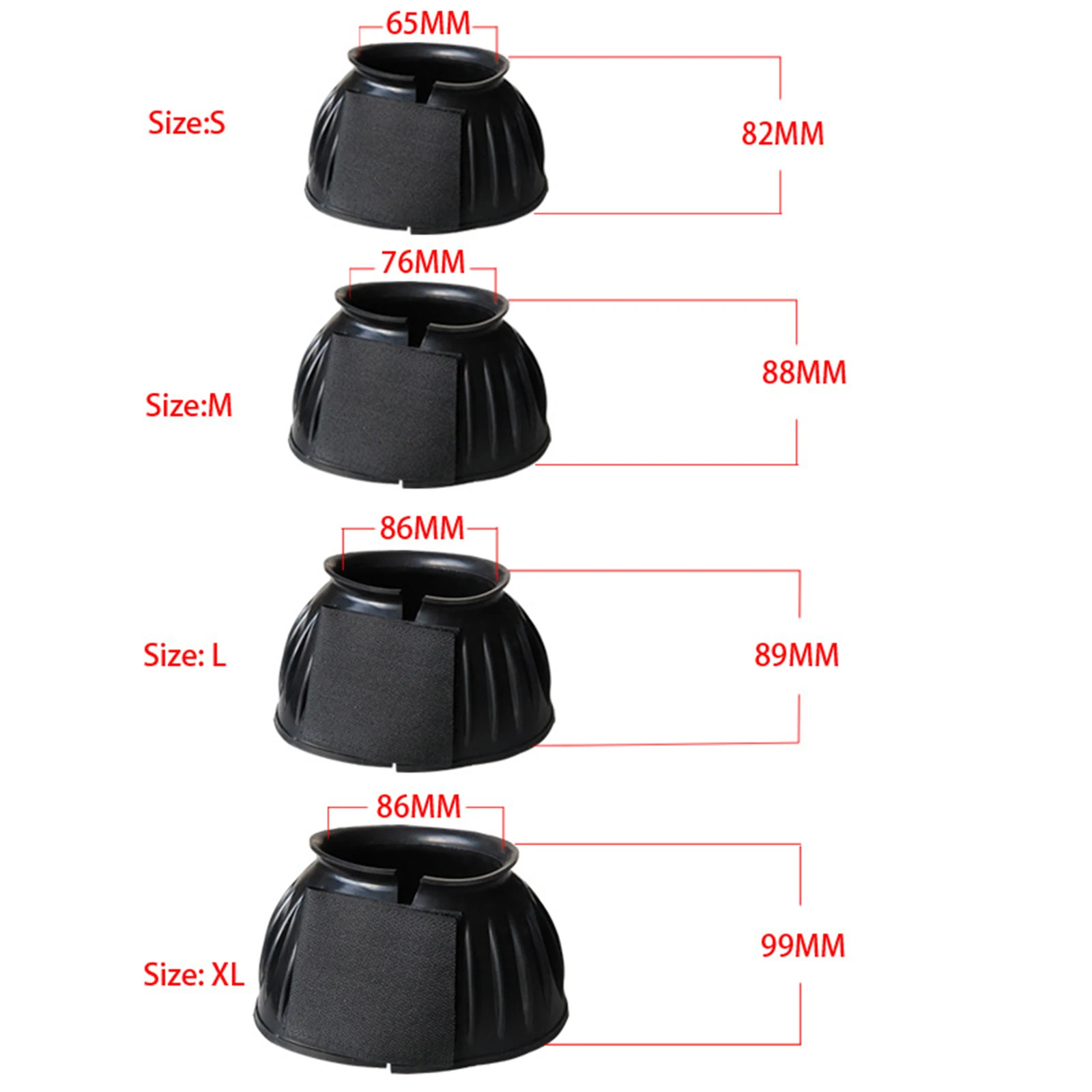 2x Horse Bell Boots Overreach Bell Boot Equestrian Accessories  Hoof Protector Comfortable Shock Absorbing Protective Wear 6