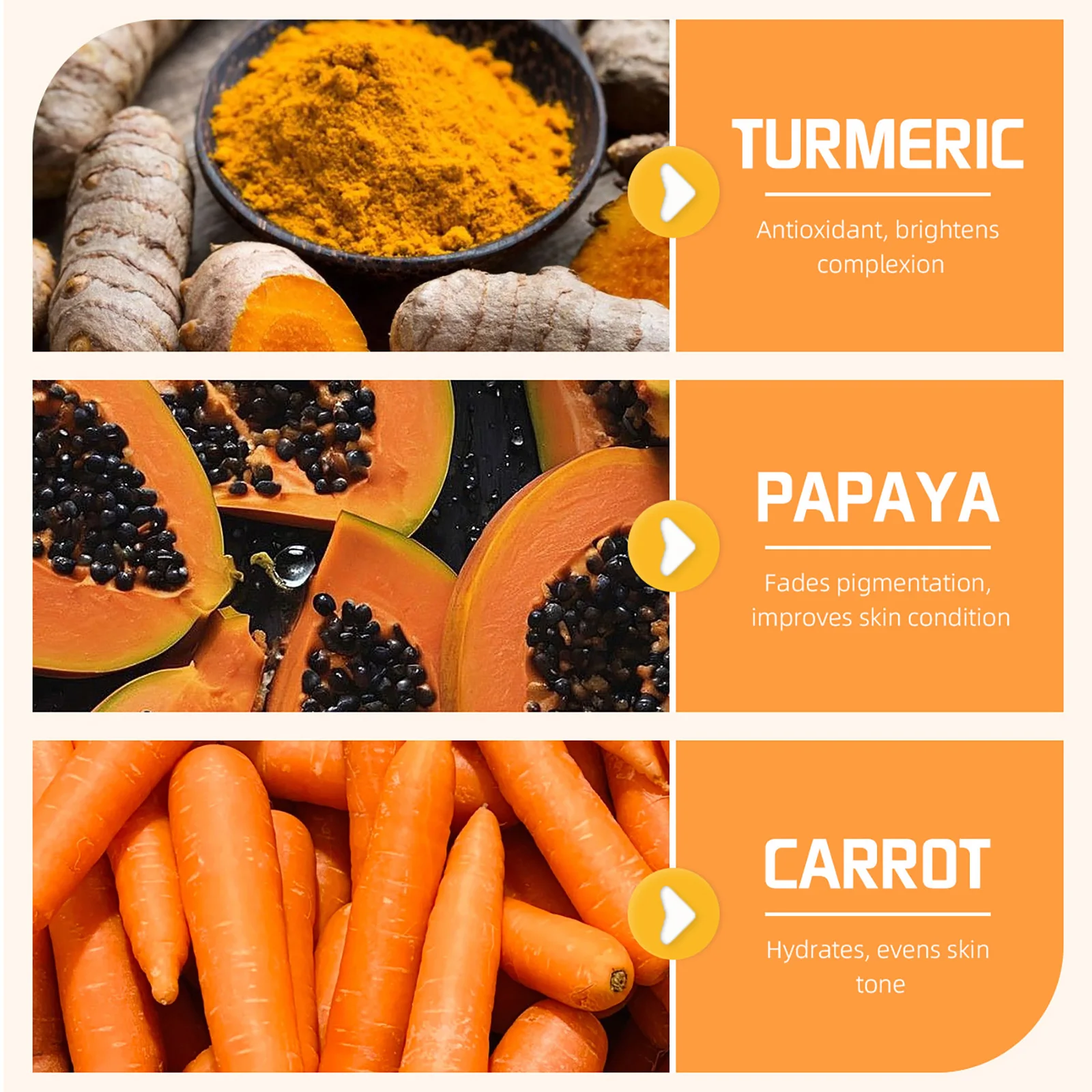 AILKE Lightening Soap Bar, With Natural Turmeric, Papaya, Carrot, Remove Dark Spots, Acne, for All Skin Types, 200g