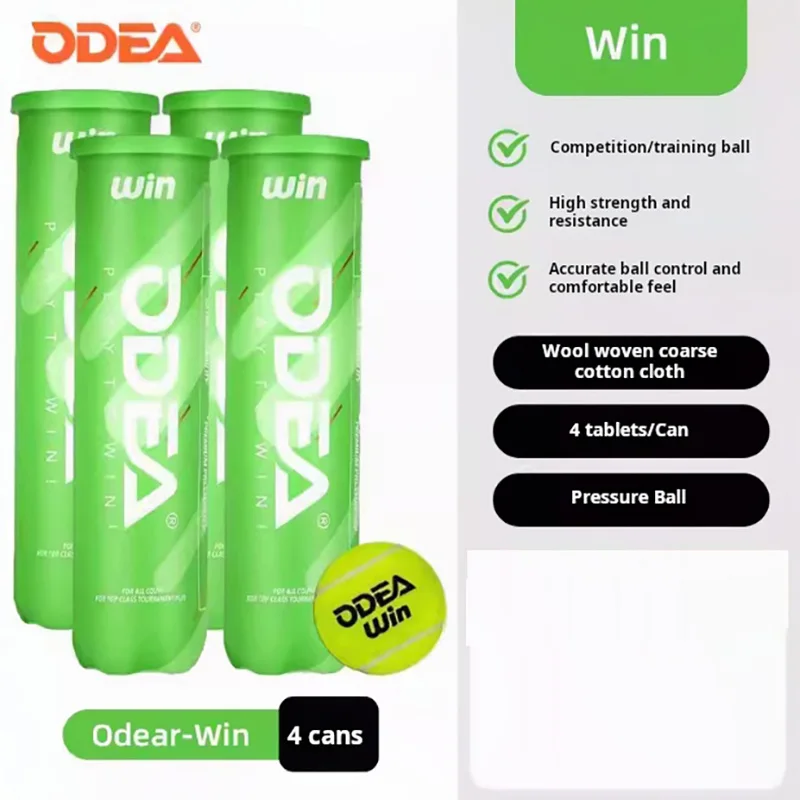 1 Can/ 4 Cans Tennis Match Balls Air Pressure Enough Beginner Training Professional Practice Use 4 Balls/Can
