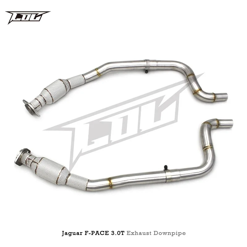 Head Section High flow Pipes branch downpipe Exhaust Pipe with catalyst For Jaguar F-PACE 3.0T 2014-