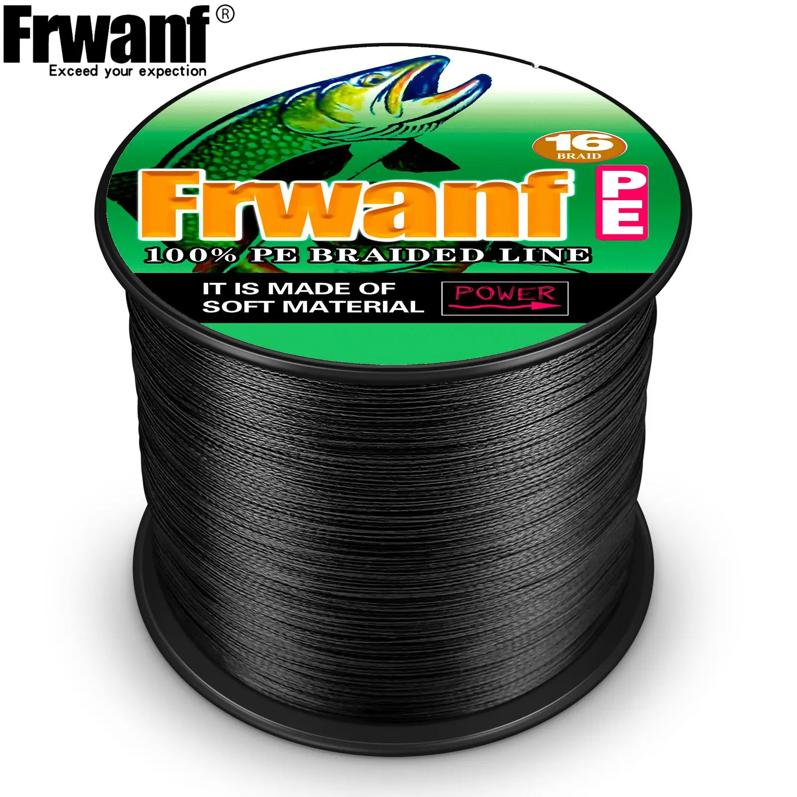Premium 16-Strand Braided Fishing Line - Hollow Core, Abrasion Resistant PE for Freshwater & Saltwater