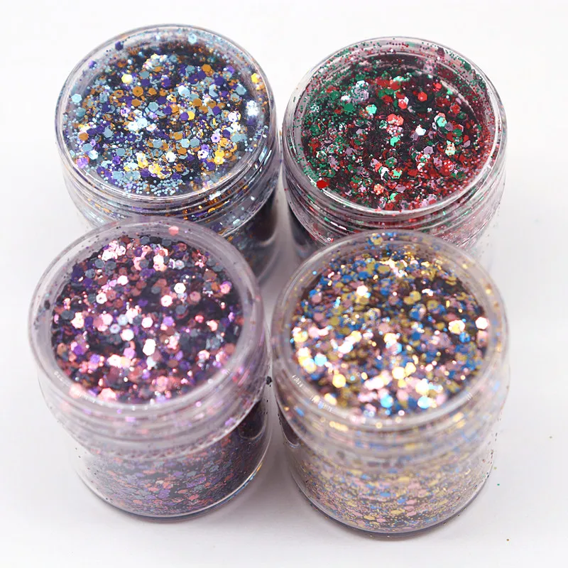 10ml 1 Can of Nail Polish Purple Mixed Series of Fine and Shiny Thin Nail Polish Glitter Powder Suitable for Gel Makeup nail art decor