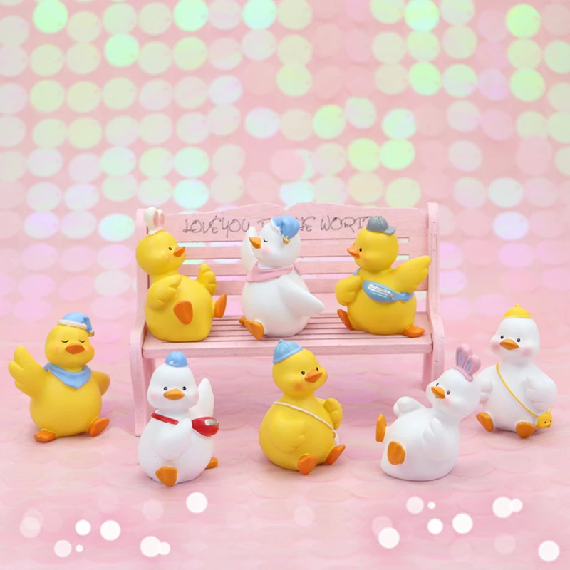 Car Interior Cute Duck Personality Model Anime Mini Dolls Interior Accessories Interior Accessories Car Decoration A