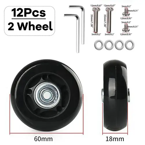 Silent Suitcase Wheels Rubber Trolley Luggage Casters High-Quality Durable Travel Bag Wheel Repair Accessories for Quiet Rolling - Image 9