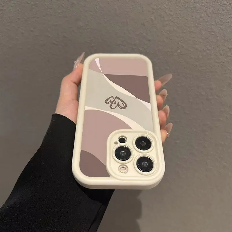 Minimalist Heart Pattern Silicone Phone Case Cover