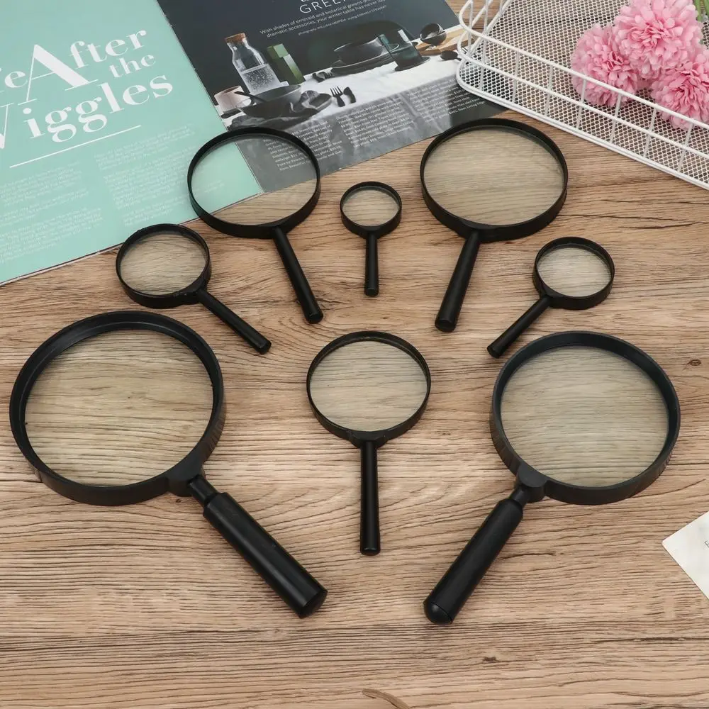 휴대용 돋보기 독서 유리 렌즈, 5X 확대경, 40mm, 50mm, 60mm, 75mm, 90mm, 100mm, 110mm, 130mm, 1pc
