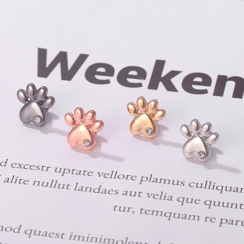Dijes de correa de reloj de pata de perro y gato para Iwatch, pulsera inteligente de silicona, dijes de uñas de Metal, joyería decorativa, dijes de