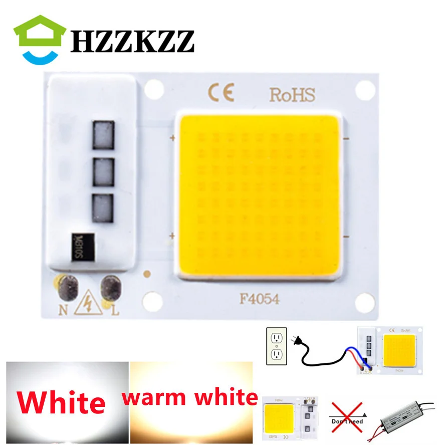 1pcs Led Cob F4054 Chips for 220 Module Led Light Bulbs 220v Addressable Ws2812 Leds for Spotlight Chip Puces led Warm White 1pcs lot l9369 tr l9369 qfp64 automotive fragile driver chip communication gps positioning module in stock