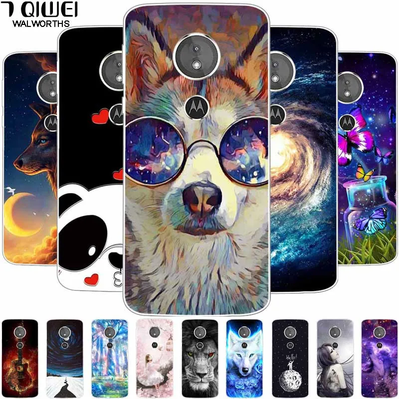 Per Moto G6 Play Case Soft Cool Wolf Tpu Paraurti In Silicone Per Motorola Moto G6 / G6 Plus Cover G 6 G6Play Space Protector Paras