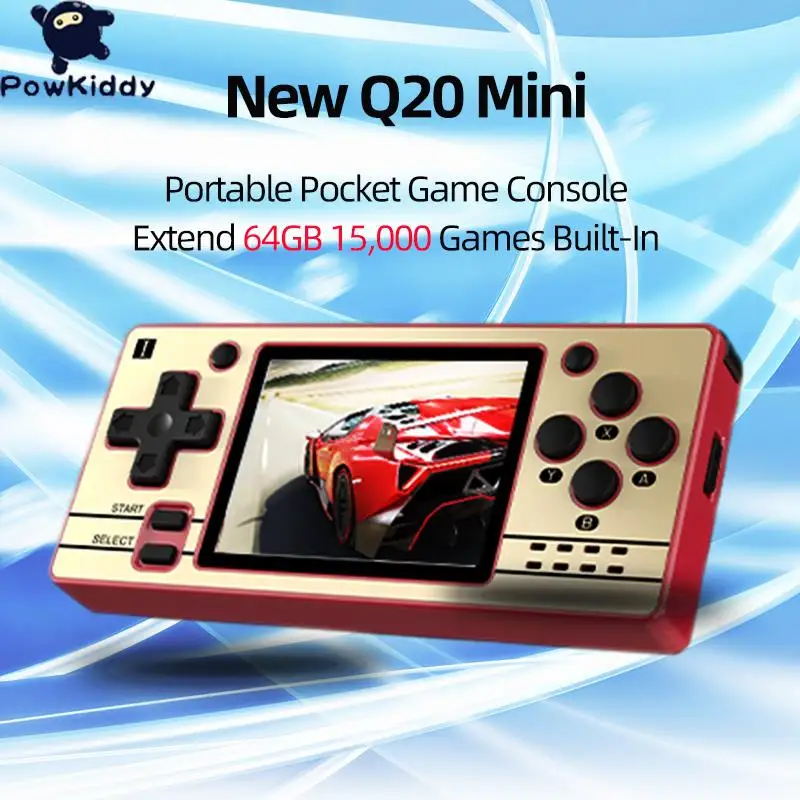 

Мини-Консоль игровая POWKIDDY Q20, 2,4 дюйма, 64 ГБ, 15000 игр