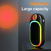 10000mAh USB Rechargeable Outdoor Hand Heater with Digital Screen Hand Warmers Power Bank Electric Handwarmers 2 in 1 with Light 2