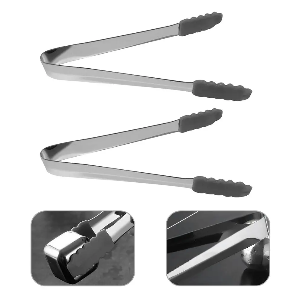 2Pcs Kitchen Cube Sugar Tongs Portable Ice Cube Tong Small Food Tong