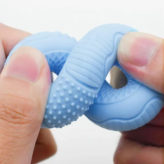 Colorful Silicone Hand Grip Strengthener, Double Strength Finger Exerciser, Forearm Rings Squeezer Grippers For Finger Massage 5