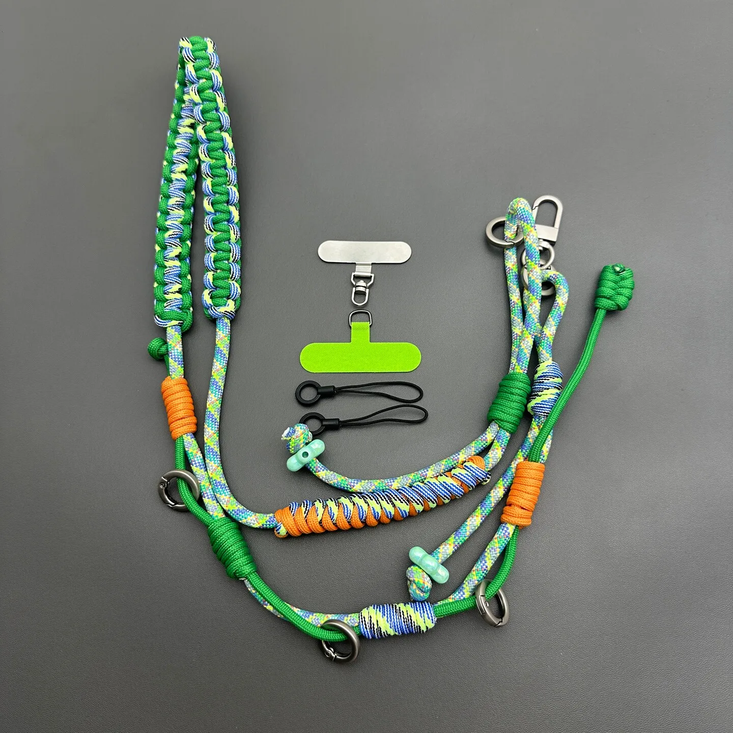 Outdoor Tactical Multifunctional Hand Braided Camera Bag Strap Adjustable Replacement Phone Lanyard Expandable Crossbody Strap