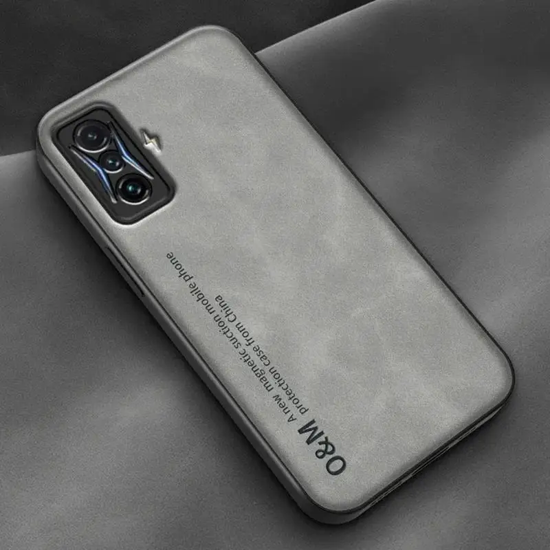 Premium Magnetic Leather Phone Case with Silicone Back Cover