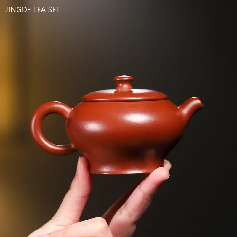 160ml Yixing Purple Clay Tea Pot Raw Ore Dahongpao Beauty Tea Infuser Handmade Customized Filter Teapot Tradition Zisha Teaware