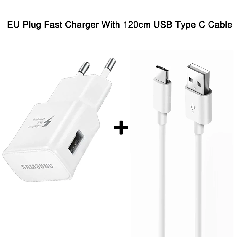 Fast charge 18w Original 9V 1.67A Fast Adaptive Charger Quick Charge Micro USB TYPE-C Cable For Samsung Galaxy Note 4 5 S4 S6 S7 S8 A3 A5 A7 A9 usb c 61w Chargers