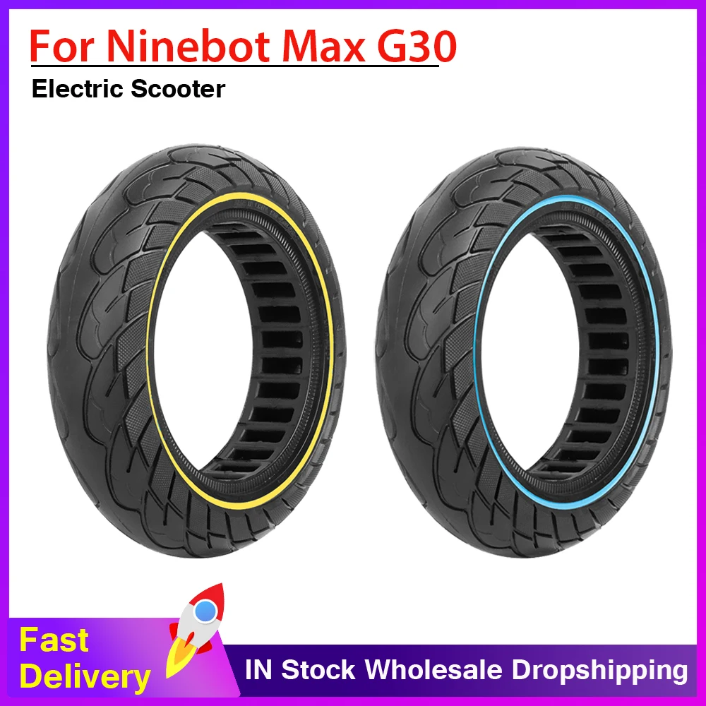 

10inch 60/70-6.5 Solid Tire for Ninebot Max G30 Electric Scooter Explosion-Proof Hollow Honeycomb Tyre 10X2.5 Tubeless Tires