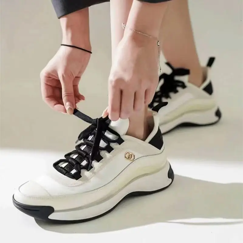 

2024 New Women's Sneakers Casual Height-enhancing Thick-soled Sports Shoes Outdoor Fashion Trend Brand Designer Running Shoes