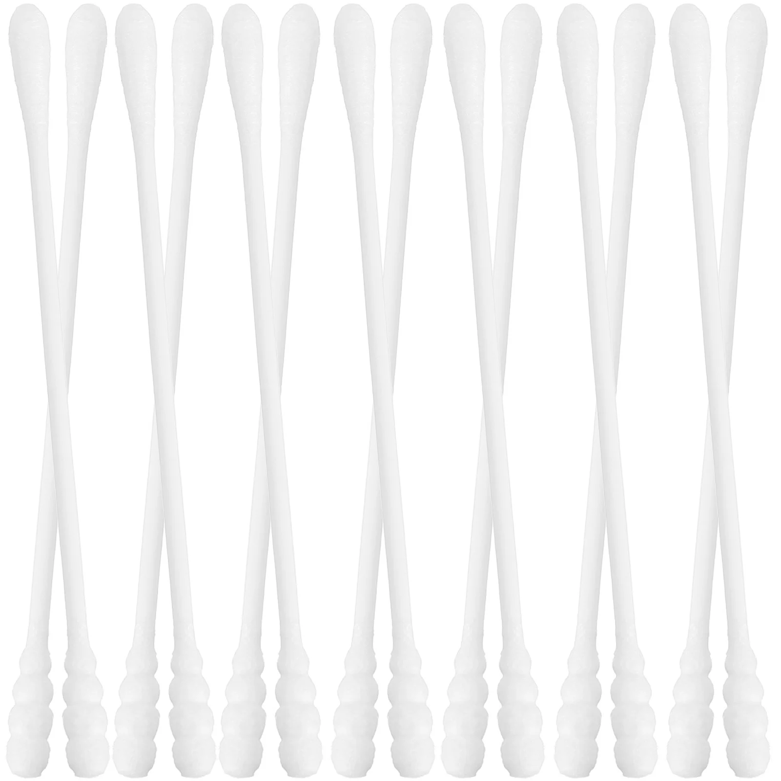 200 Pcs Manicure Cotton Swabs Buds with Different Heads Spherical Safe Baby Care White 4