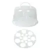 Cake Carrier with Lid and Handle Dustproof Round Cake Cover Portable Cake Box for Doughnuts Camping Desserts Cookies Dishes 4