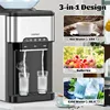 COSTWAY Water Dispenser with Ice Maker, 3-in-1 Countertop Hot/Cold Dispenser with Ice Machine, 2 Ways to Add Water, Child Safety 2