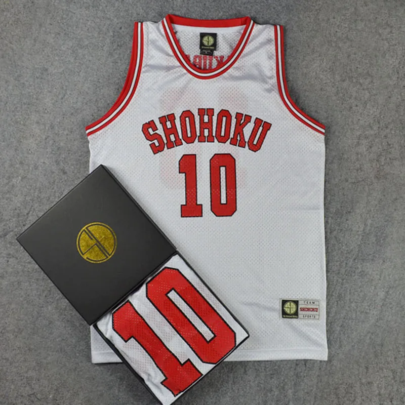 No 10 Summer Boys Basketball Uniform Adult Anime SlamDunk Cosplay Uniform Ryota Miyagi Costume Basketball Clothes Jersey