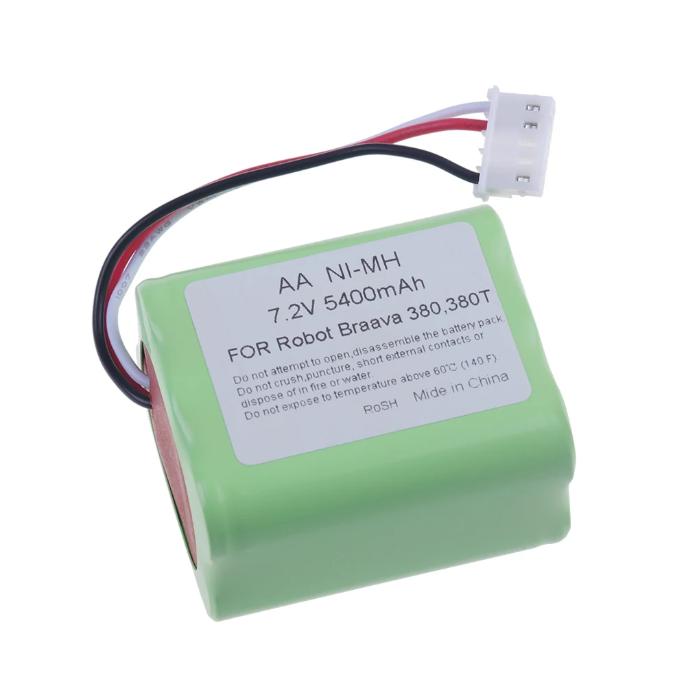 Rechargeable Battery Vacuum Cleaner Battery Battery Replacement Power Tool Battery 7.2V NI-MH 5400mAh Battery For iRobot Braava 380T 380 390T Mint 5200 5200B 5200C Vacuum Cleaner upgraded 3000MAH NI-MH Battery rechargeable battery vacuum cleaner battery battery replacement power tool battery