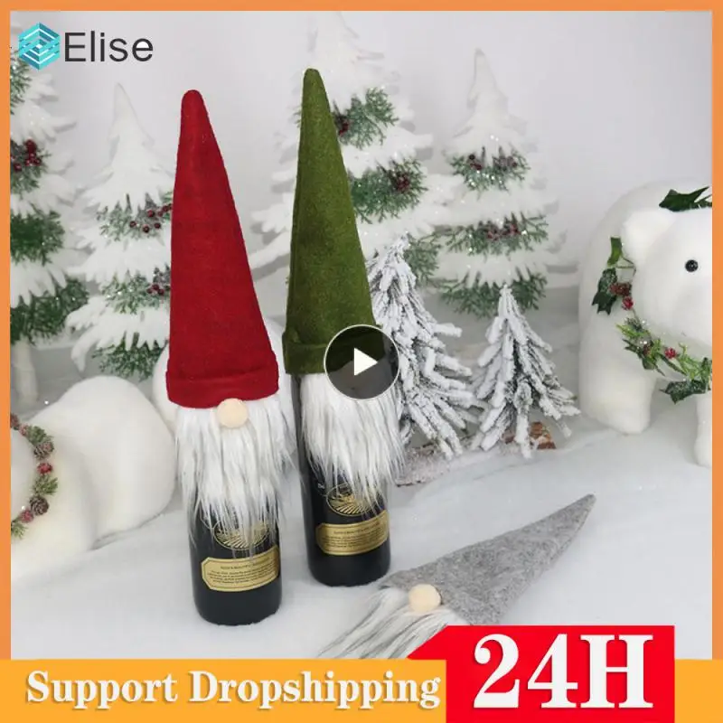 Christmas Unique Decorations Eye-catching Whimsical Holiday Decoration In Demand Wine Bottle Cover Christmas Bar Decor Party Fun