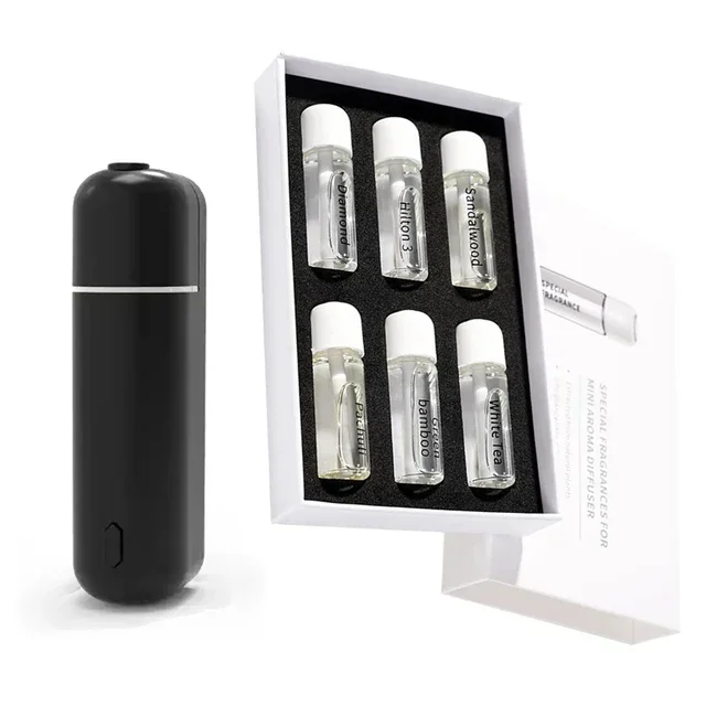 Mini USB oplaadbare aroma-geurmachine, geurolie auto luchtverfrisser, parfum diffuser, ventilatieclip_voghion.com