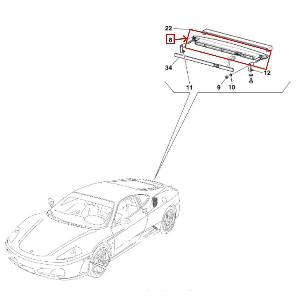 Origineel Ferrari vervangingsonderdeel verpakking en details