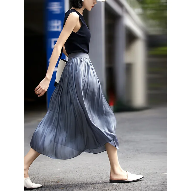 

Super Beautiful Under Sunshine ~ Gilded Years Advanced Good Care Island Memory Silk Elasticated Waist Skirt Island Silk Skirt