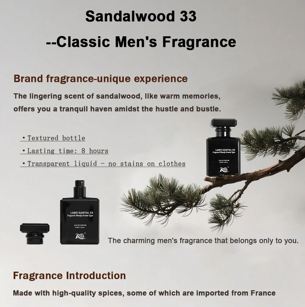 Sandelholz Duft Parfum Für Herren Holzige Note Lang Anhaltend_voghion.com