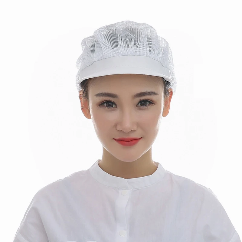 Unisex Men Women Elastic Mesh Caps Hat for Cafe Bar Kitchen Restaurant Hotel Bakery Chef Uniform Waiter Work Wear Workshop images - 6